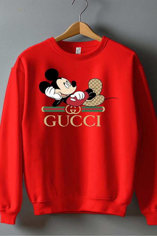 COULEUR:Rouge|Sweat Col Rond Garçon | Mickey gucci Relax Rouge