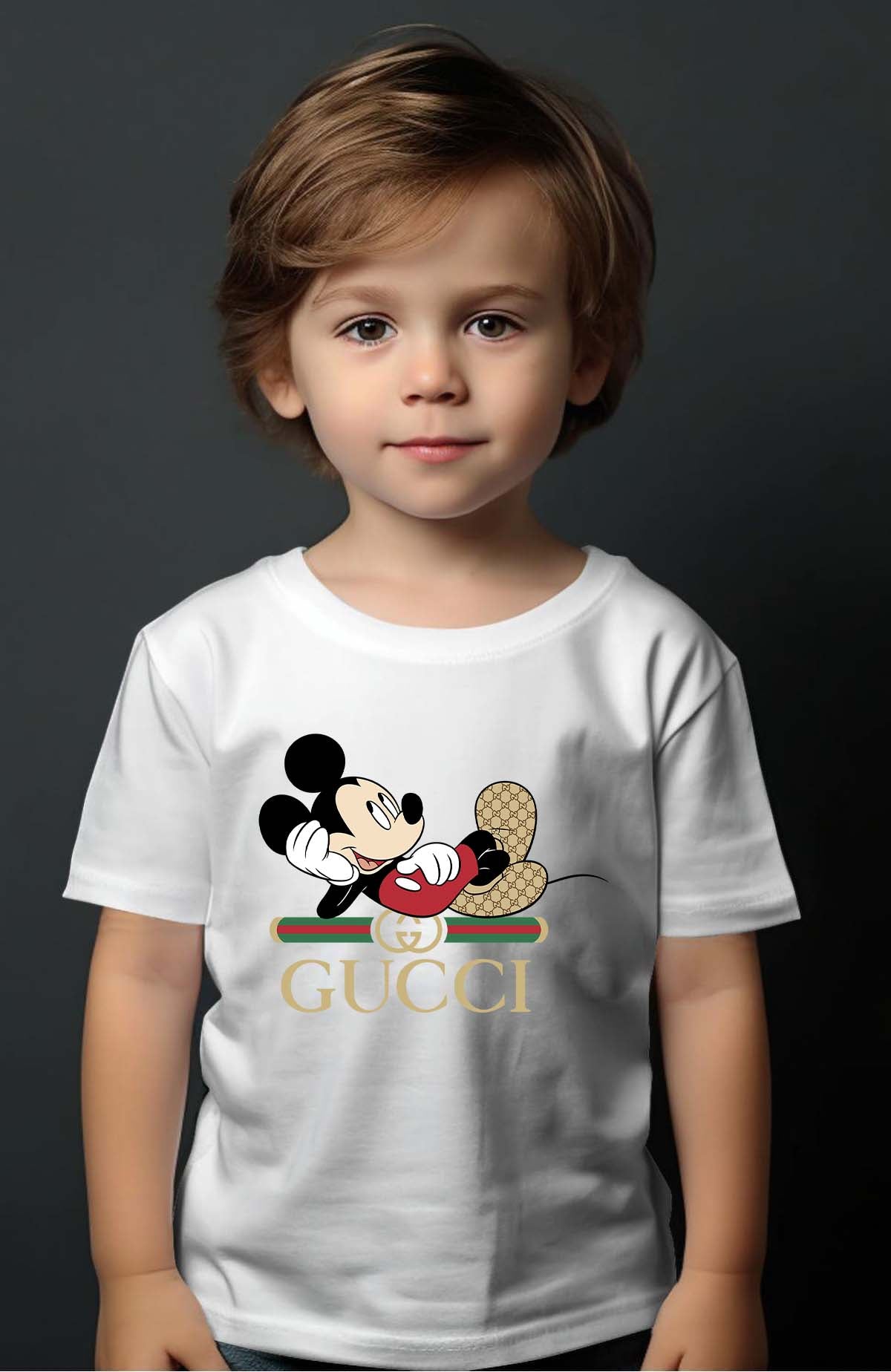 COULEUR:Blanc|T-shirt Garçon | Mickey gucci Relax Blanc