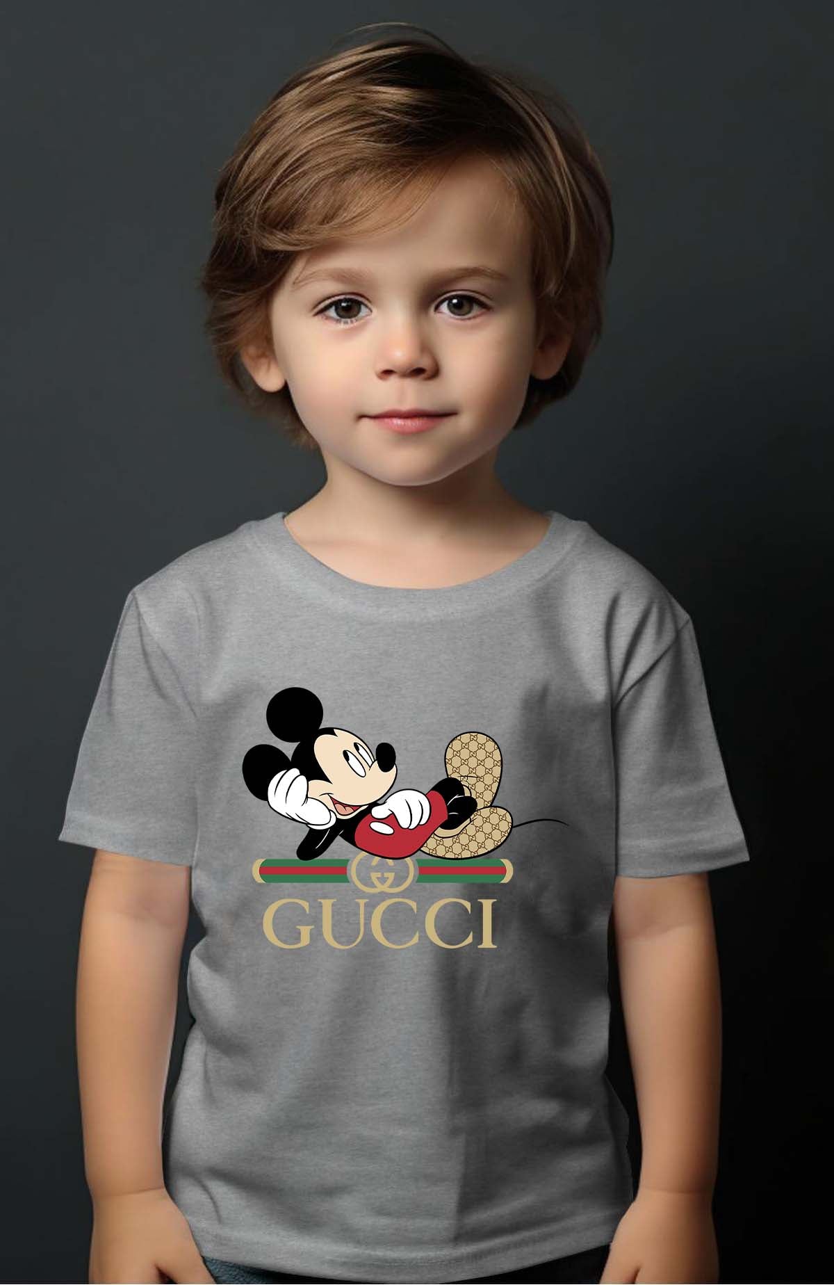 COULEUR:Gris|T-shirt Garçon | Mickey gucci Relax Gris