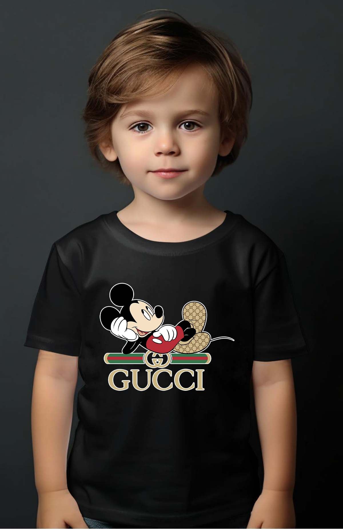 COULEUR:Noir|T-shirt Garçon | Mickey gucci Relax Noir