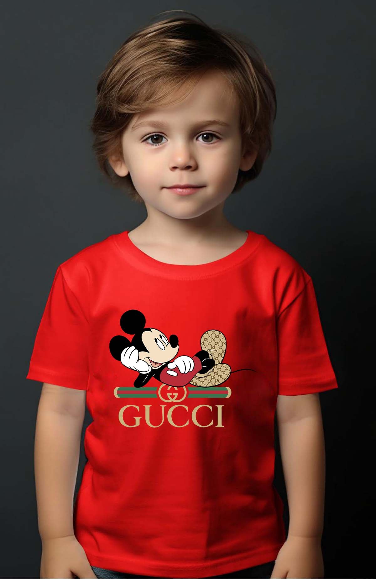 COULEUR:Rouge|T-shirt Garçon | Mickey gucci Relax Rouge