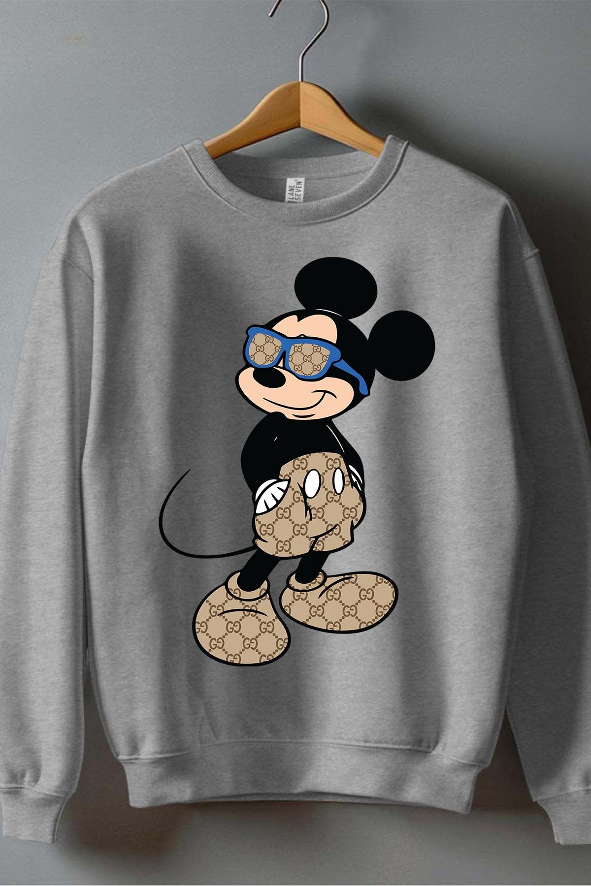 COULEUR:Gris|Sweat Col Rond Garçon | Mickey gucci Stylee Gris