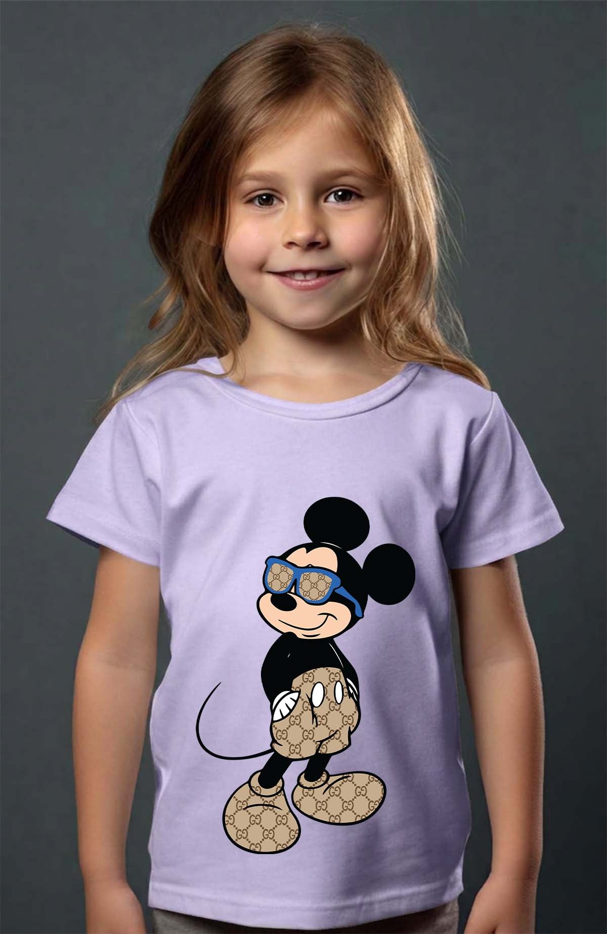 COULEUR:Violet|T-shirt Fille | Mickey gucci Stylee Violet