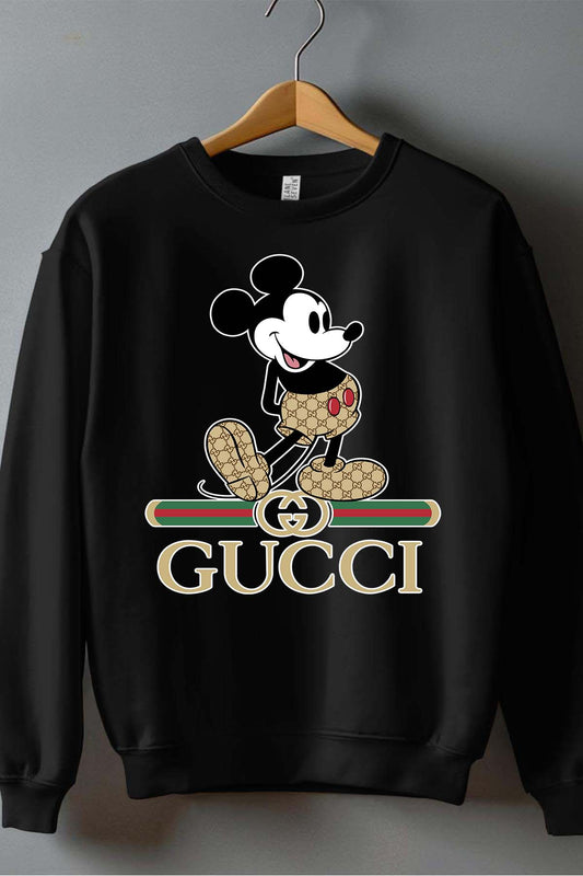 COULEUR:Noir|Sweat Col Rond Garçon | Mickey gucci Wait Noir