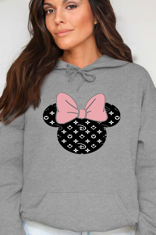 COULEUR:Gris|Sweat Capuche Femme | Minnie Inspi Gris
