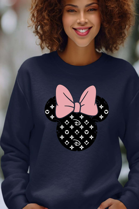 COULEUR:Marine|Sweat Col Rond Femme | Minnie Inspi Marine