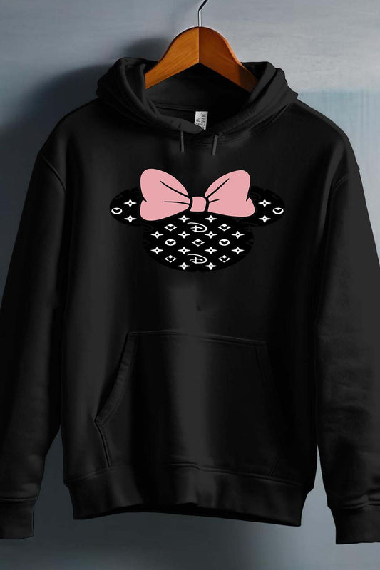 COULEUR:Noir|Sweat Capuche Fille | Minnie Inspi Noir