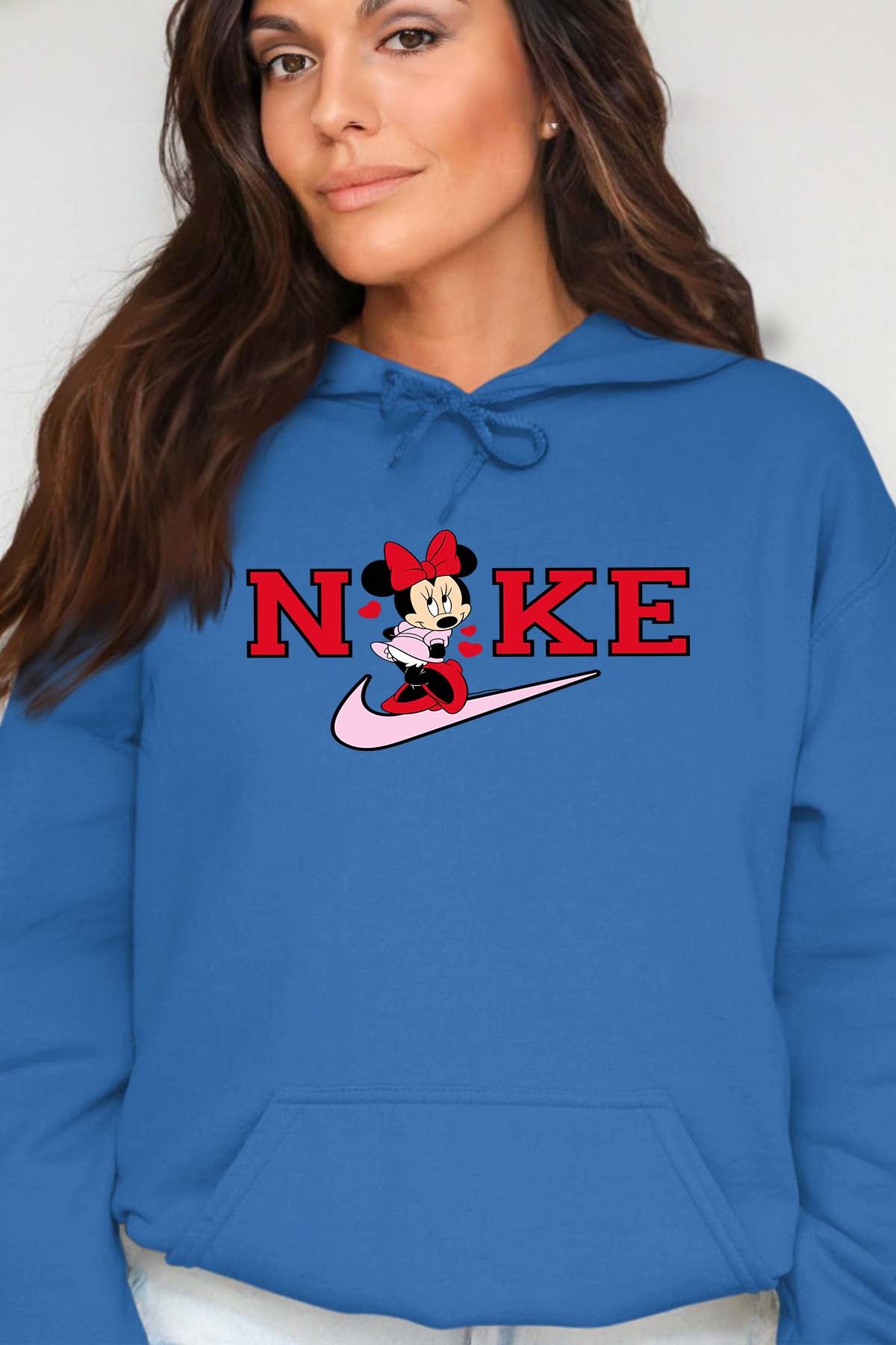 COULEUR:Bleu Roi|Sweat Capuche Femme | Minnie NKE Bleu Roi