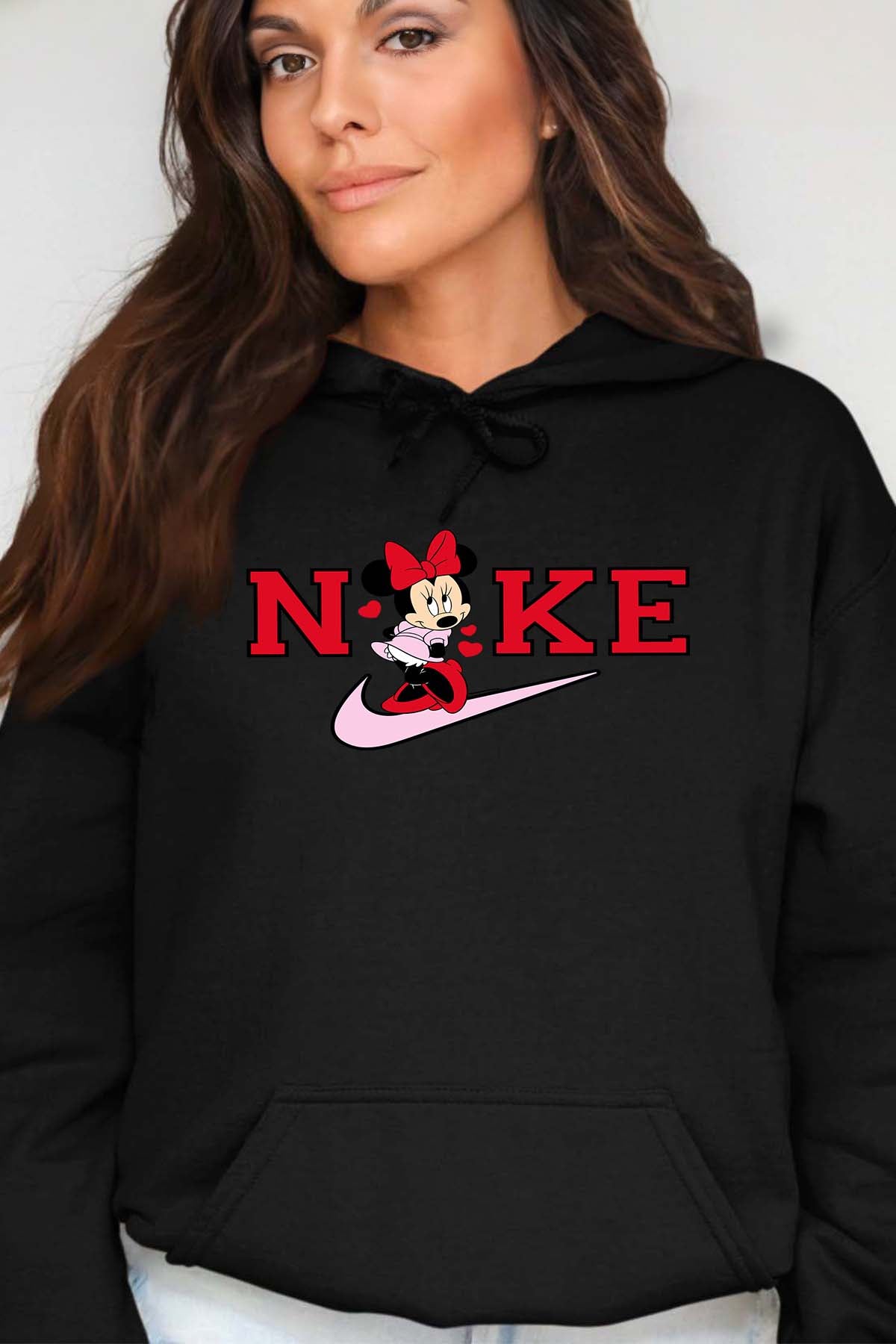 COULEUR:Noir|Sweat Capuche Femme | Minnie NKE Noir