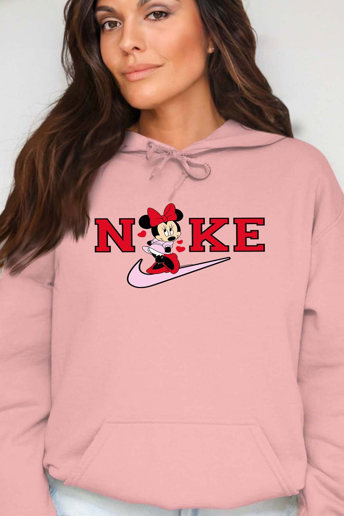 COULEUR:Rose|Sweat Capuche Femme | Minnie NKE Rose