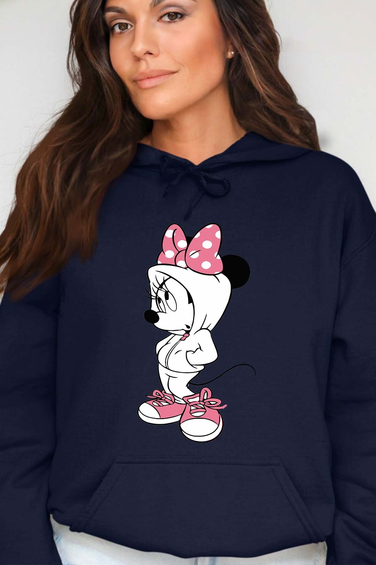 COULEUR:Marine|Sweat Capuche Femme | Minnie Swagg Marine