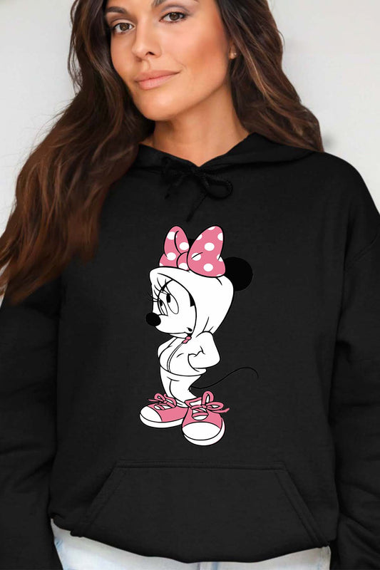COULEUR:Noir|Sweat Capuche Femme | Minnie Swagg Noir