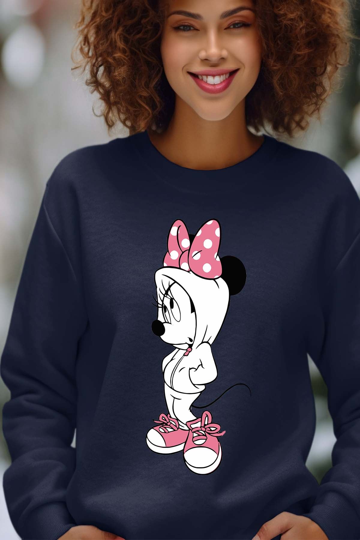 COULEUR:Marine|Sweat Col Rond Femme | Minnie Swagg Marine