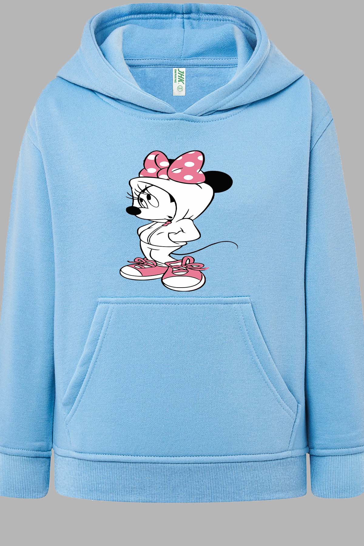 COULEUR:Bleu Ciel|Sweat Capuche Fille | Minnie Swagg Bleu Ciel