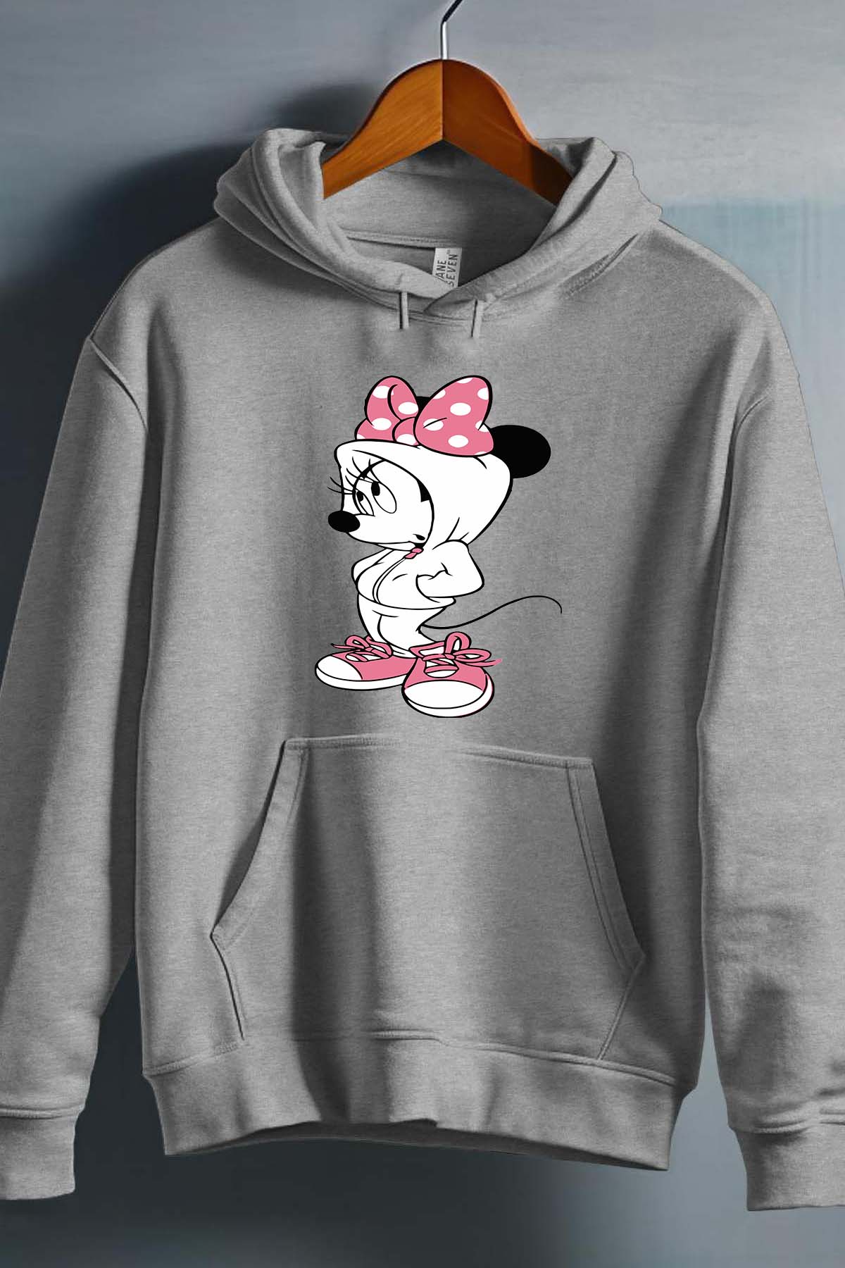 COULEUR:Gris|Sweat Capuche Fille | Minnie Swagg Gris