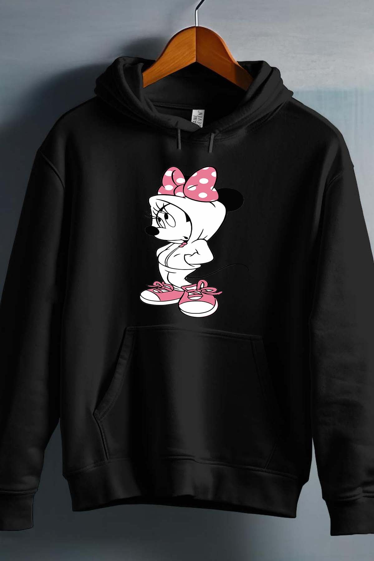 COULEUR:Noir|Sweat Capuche Fille | Minnie Swagg Noir