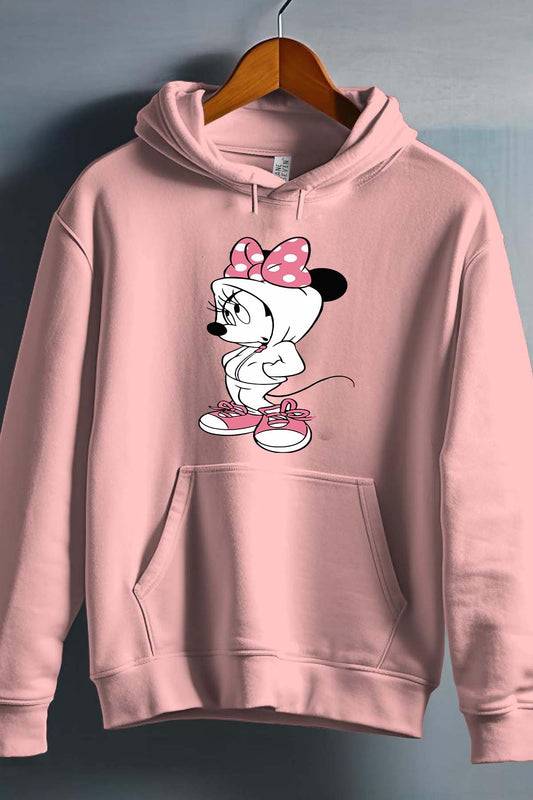 COULEUR:Rose|Sweat Capuche Fille | Minnie Swagg Rose