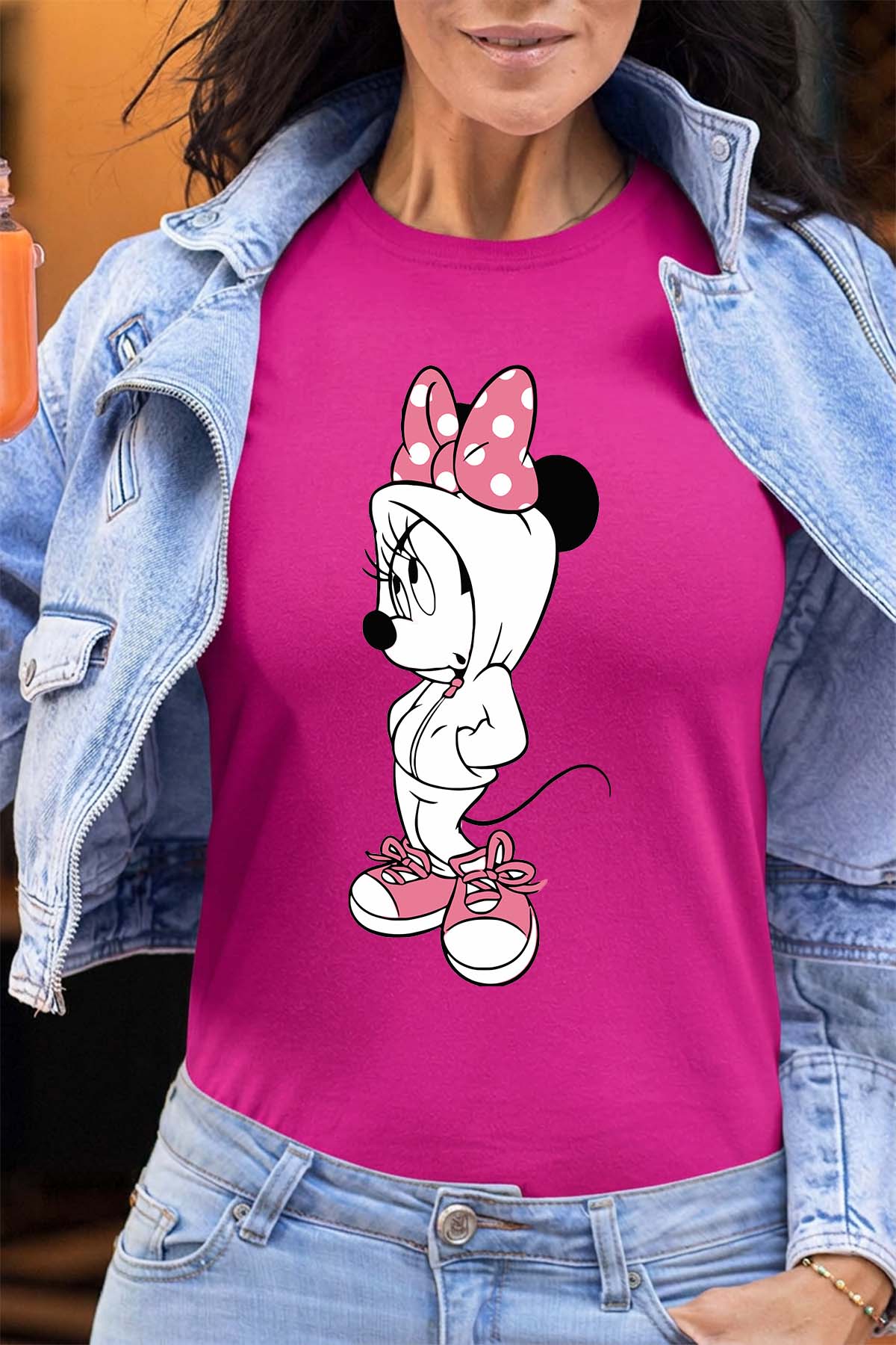 COULEUR:Fuchsia|T-shirt Femme | Minnie Swagg Fuchsia