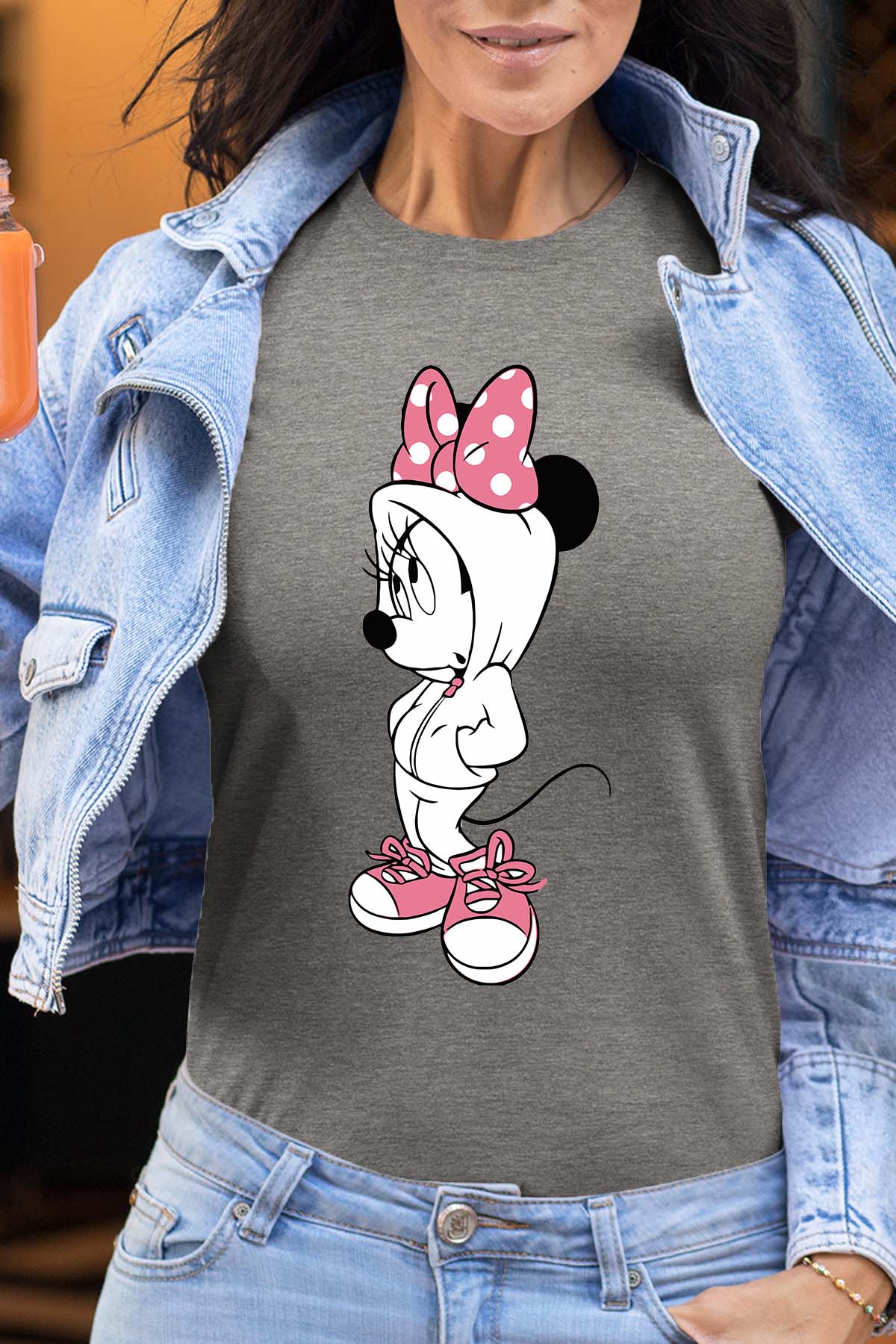 COULEUR:Gris|T-shirt Femme | Minnie Swagg Gris