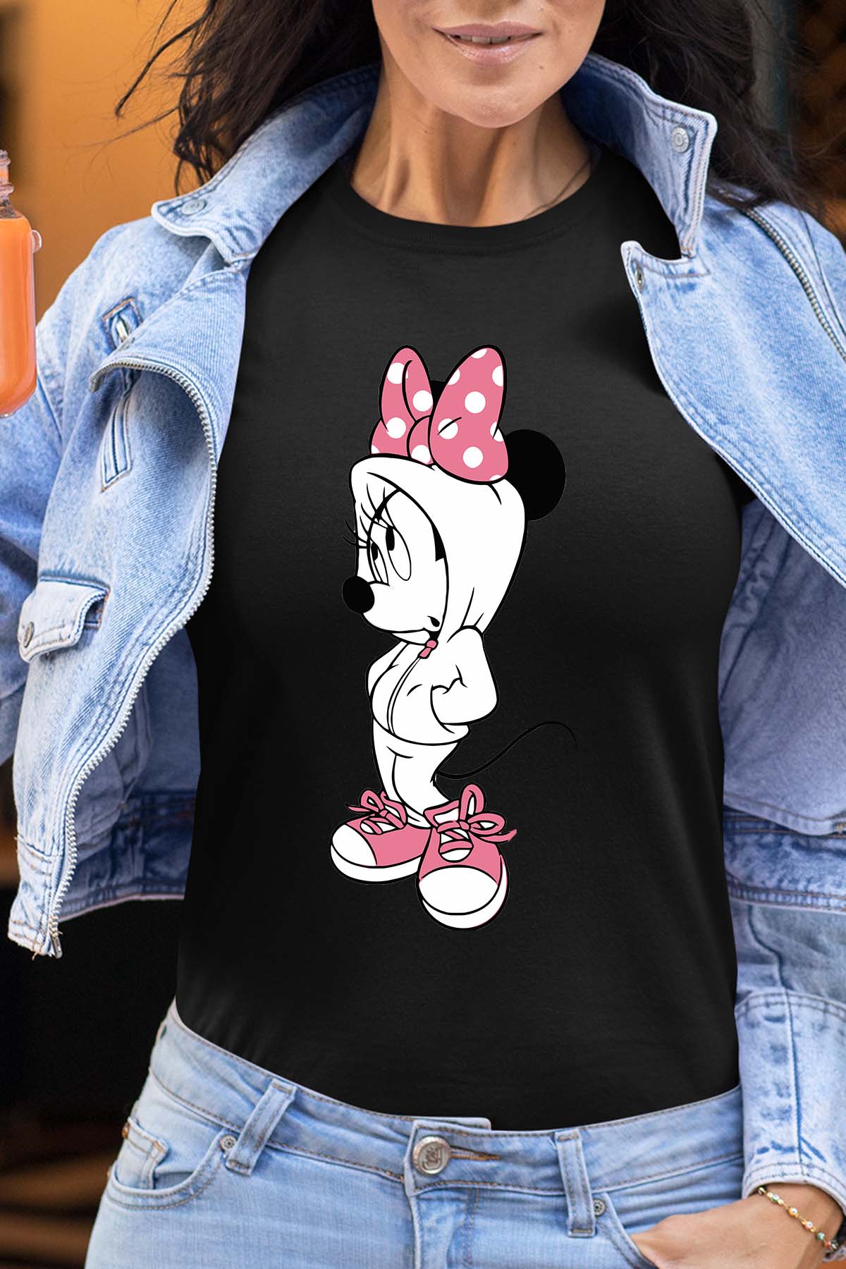 COULEUR:Noir|T-shirt Femme | Minnie Swagg Noir