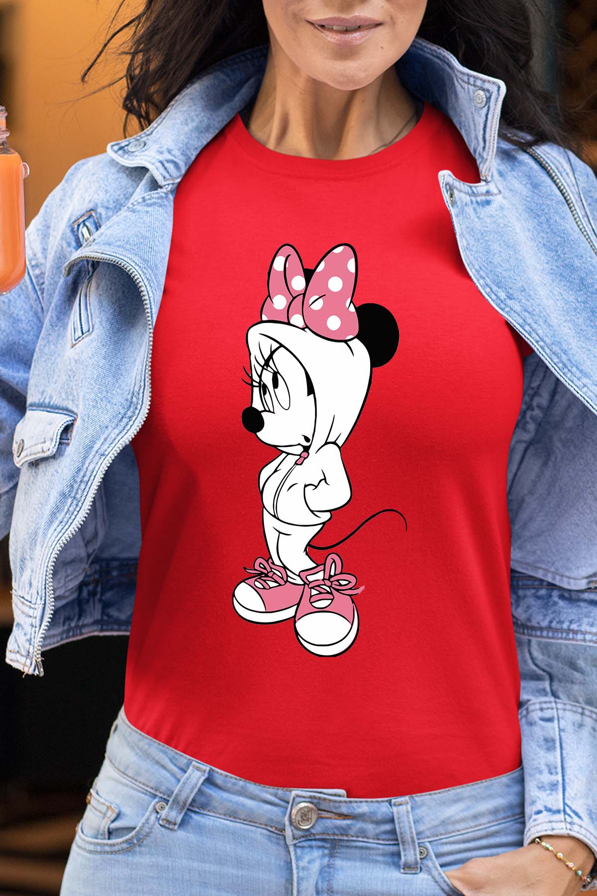 COULEUR:Rouge|T-shirt Femme | Minnie Swagg Rouge