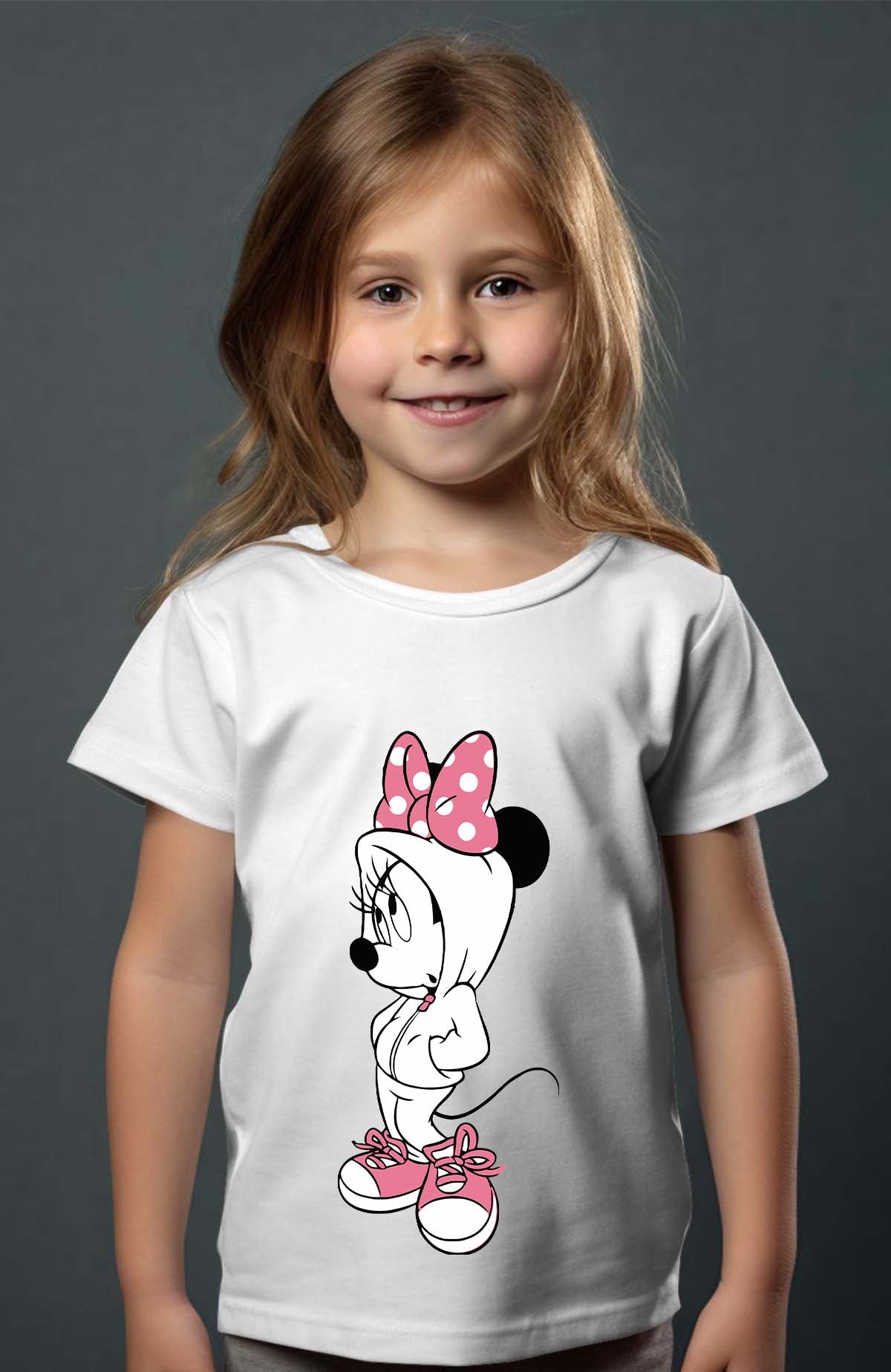 COULEUR:Blanc|T-shirt Fille | Minnie Swagg Blanc
