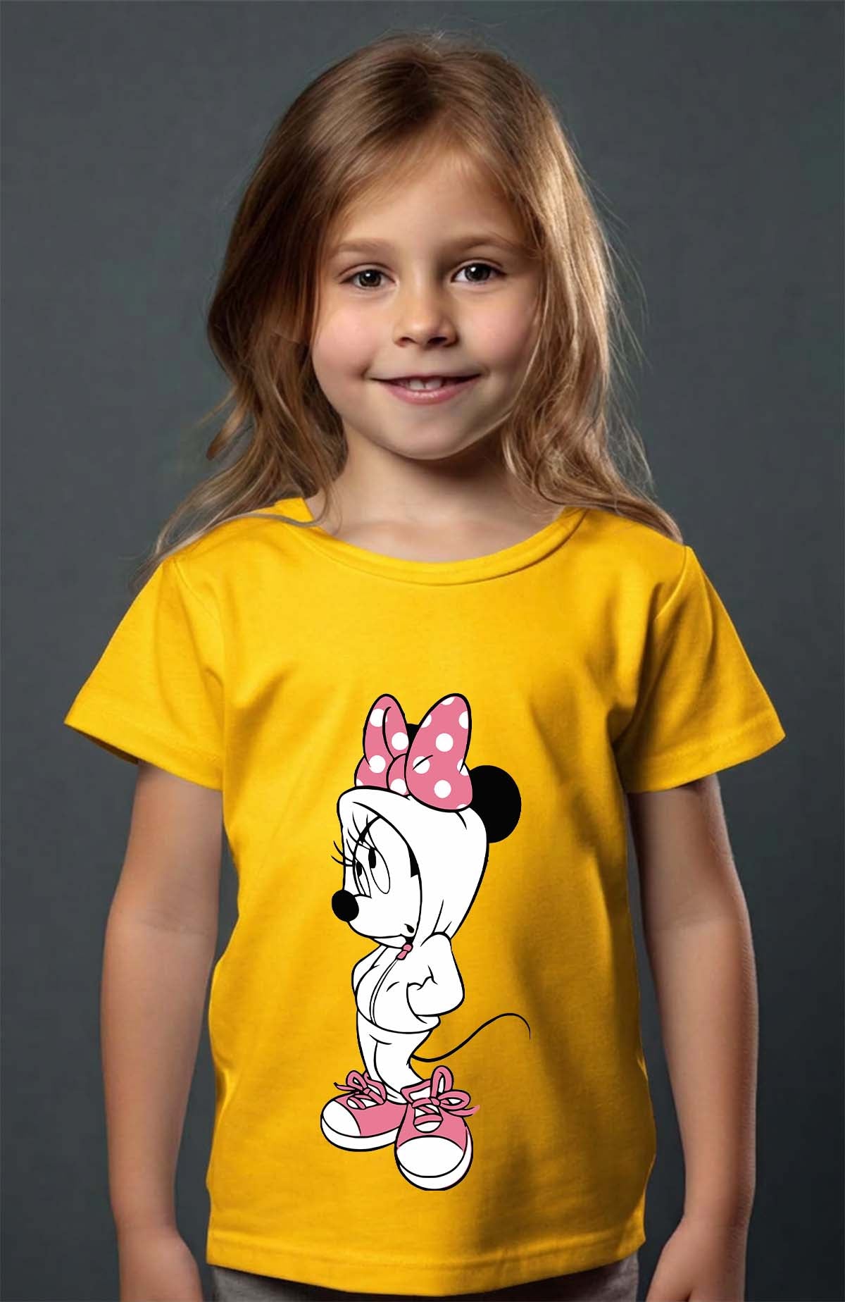 COULEUR:Jaune|T-shirt Fille | Minnie Swagg Jaune