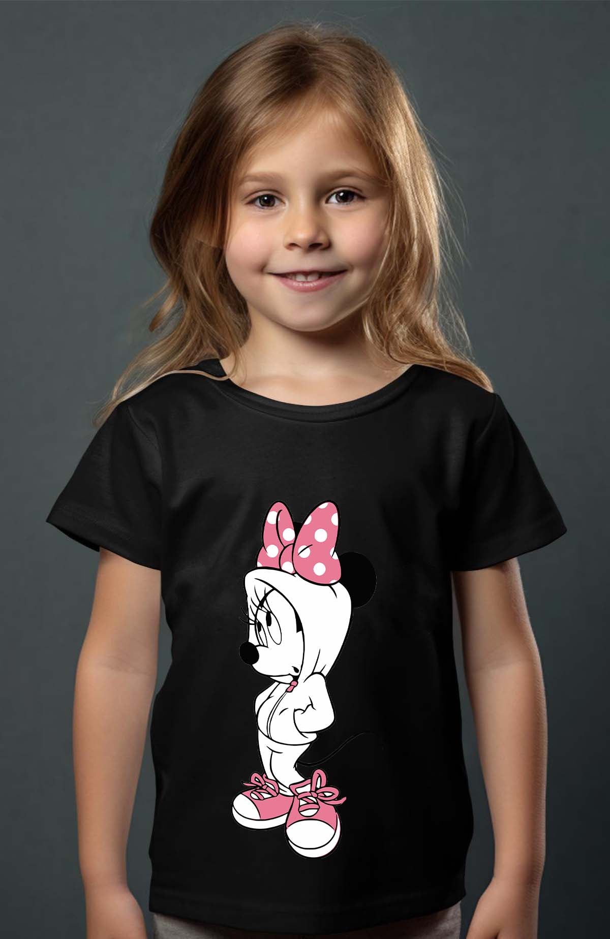 COULEUR:Noir|T-shirt Fille | Minnie Swagg Noir