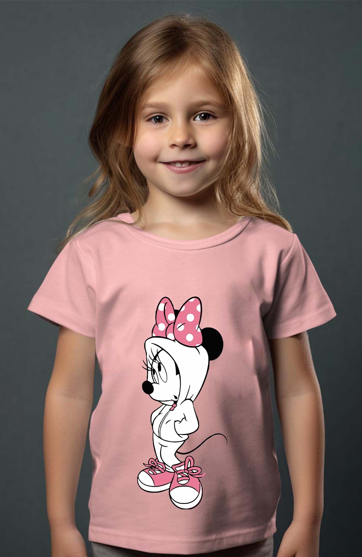 COULEUR:Rose|T-shirt Fille | Minnie Swagg Rose