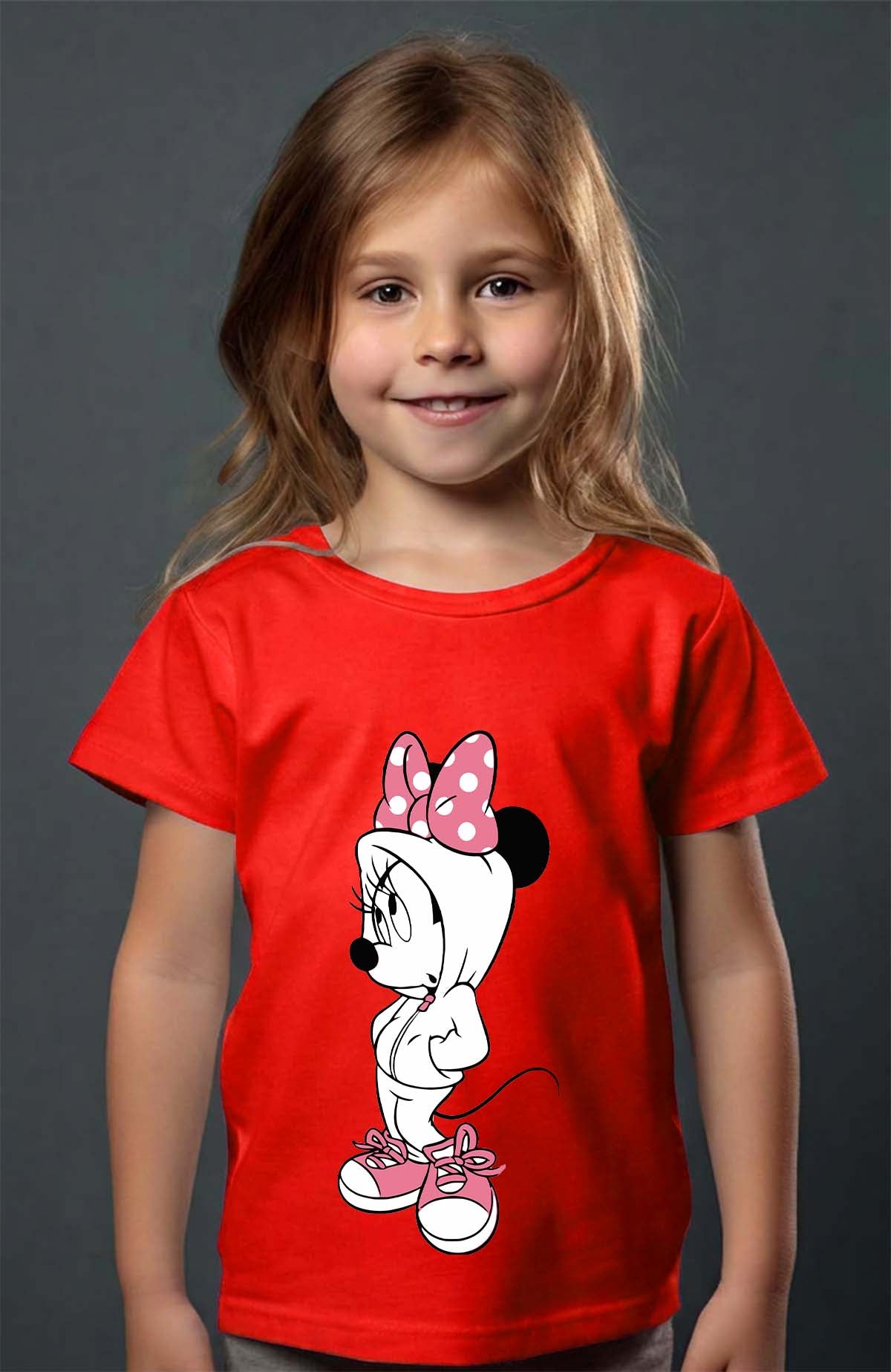COULEUR:Rouge|T-shirt Fille | Minnie Swagg Rouge