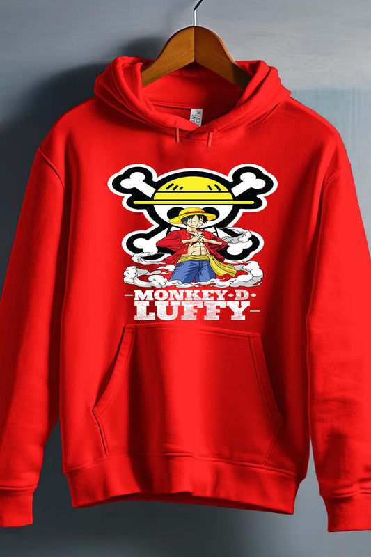 COULEUR:Rouge|Sweat Capuche Garçon | Monkey D Luffy Rouge
