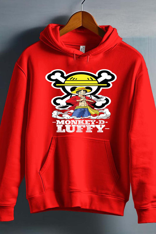 COULEUR:Rouge|Sweat Capuche Homme | Monkey D Luffy Rouge