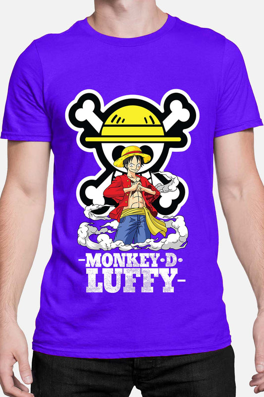 COULEUR:Bleu Roi|T-shirt Homme | Monkey D Luffy Bleu Roi
