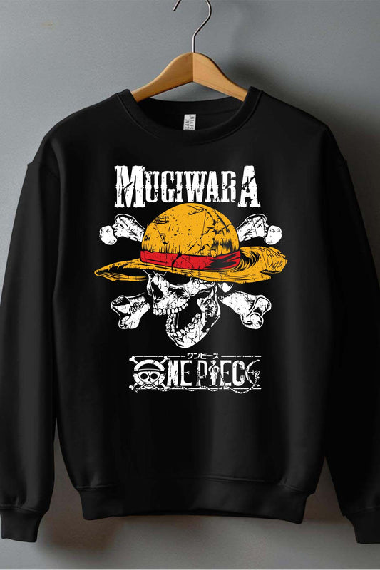 COULEUR:Noir|Sweat Col Rond Garçon | Mugiwara Noir