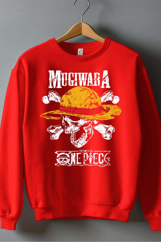 COULEUR:Rouge|Sweat Col Rond Garçon | Mugiwara Rouge