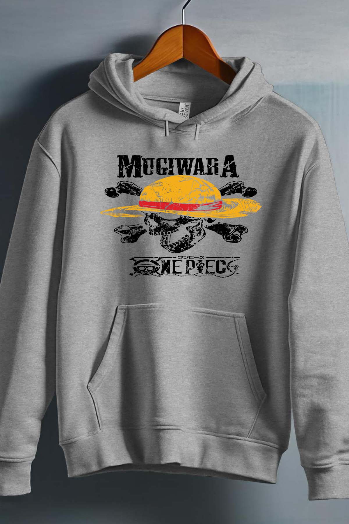 COULEUR:Gris|Sweat Capuche Homme | Mugiwara Gris