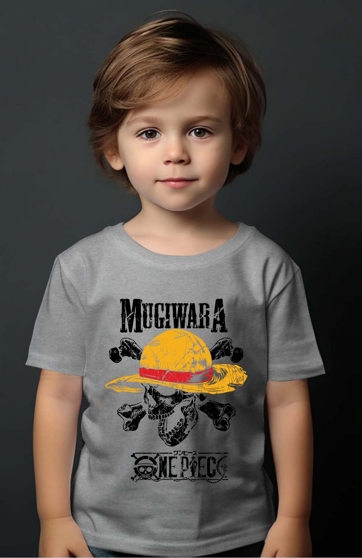COULEUR:Gris|T-shirt Garçon | Mugiwara Gris