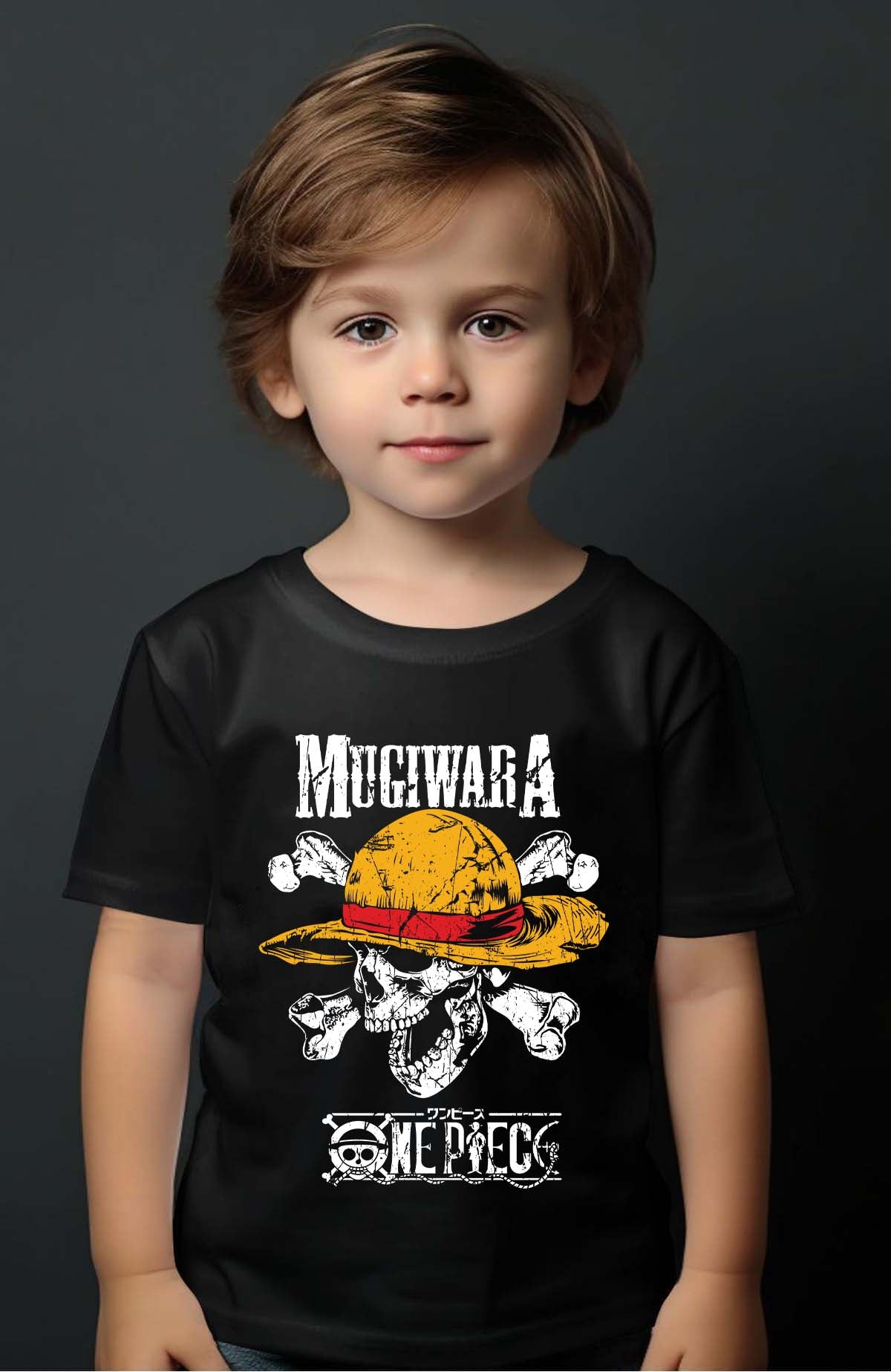 COULEUR:Noir|T-shirt Garçon | Mugiwara Noir