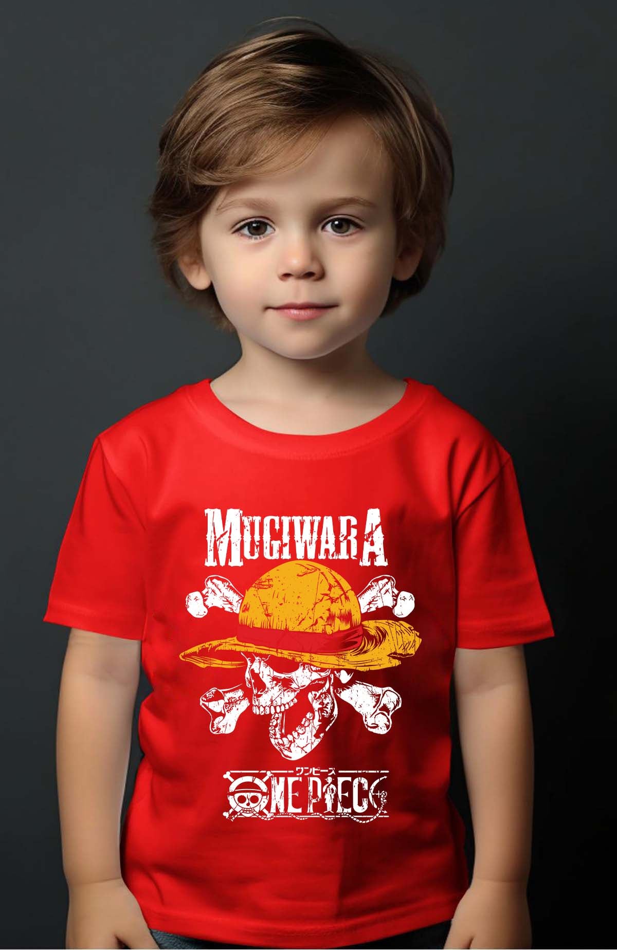 COULEUR:Rouge|T-shirt Garçon | Mugiwara Rouge