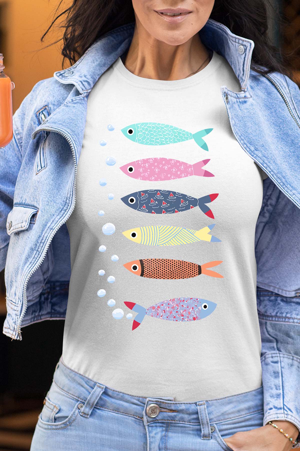 T-shirt Femme| Multi Poisson