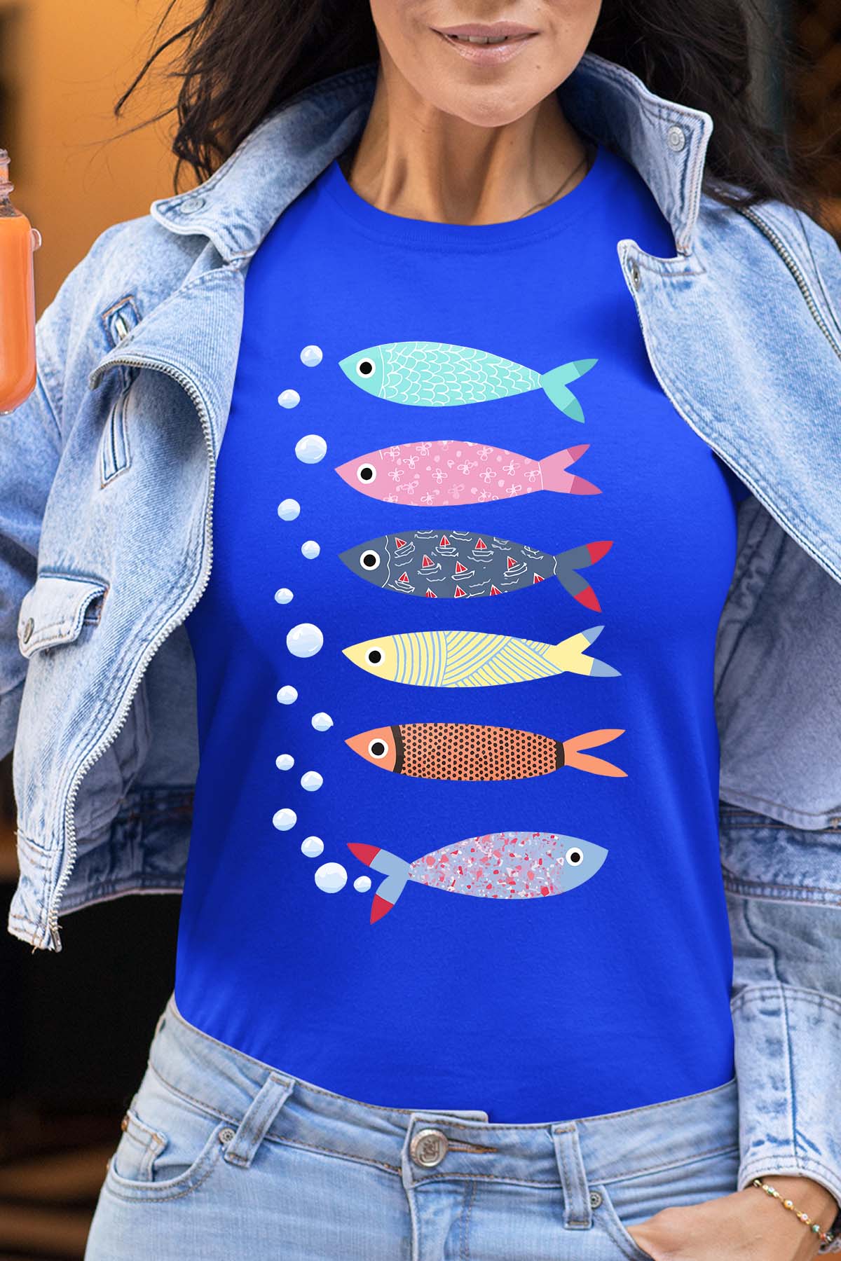 T-shirt Femme| Multi Poisson