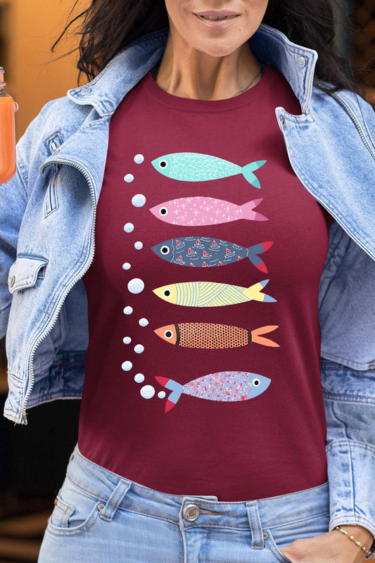 T-shirt Femme| Multi Poisson
