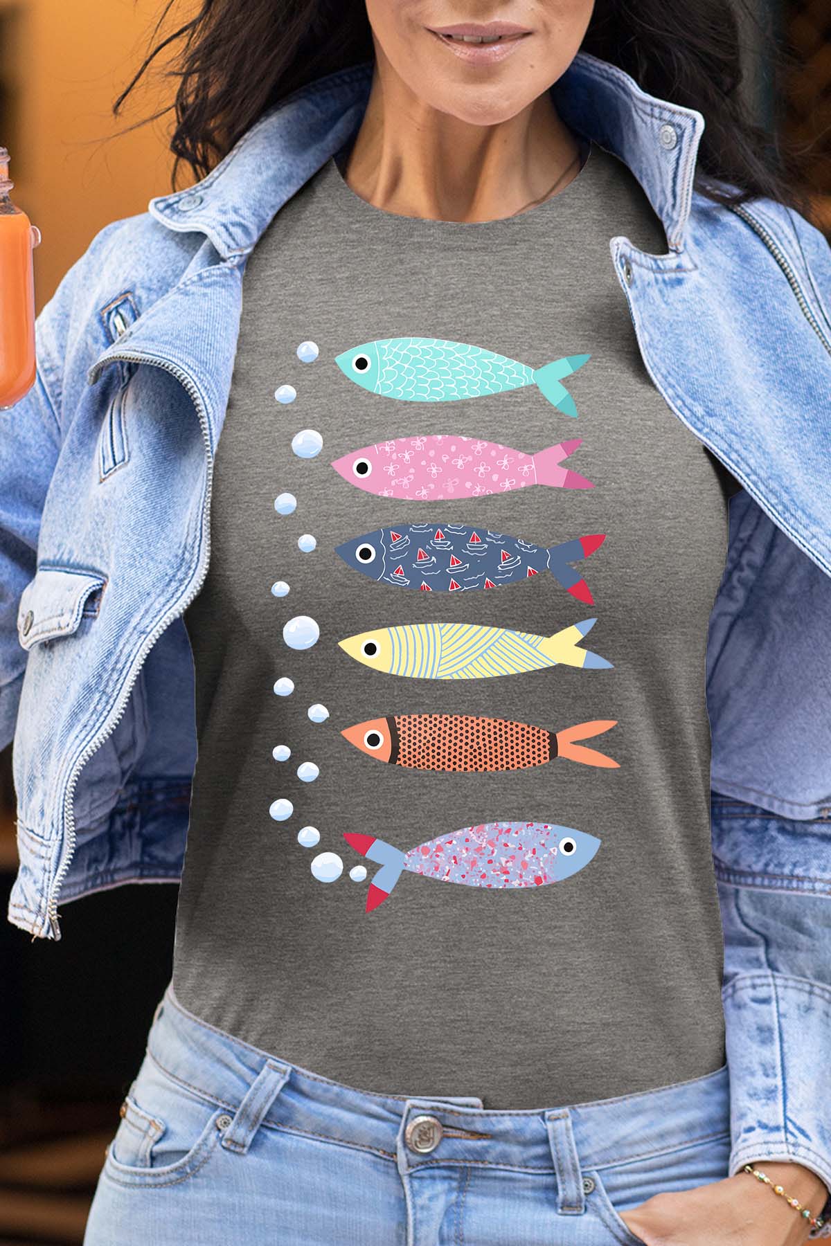 T-shirt Femme| Multi Poisson