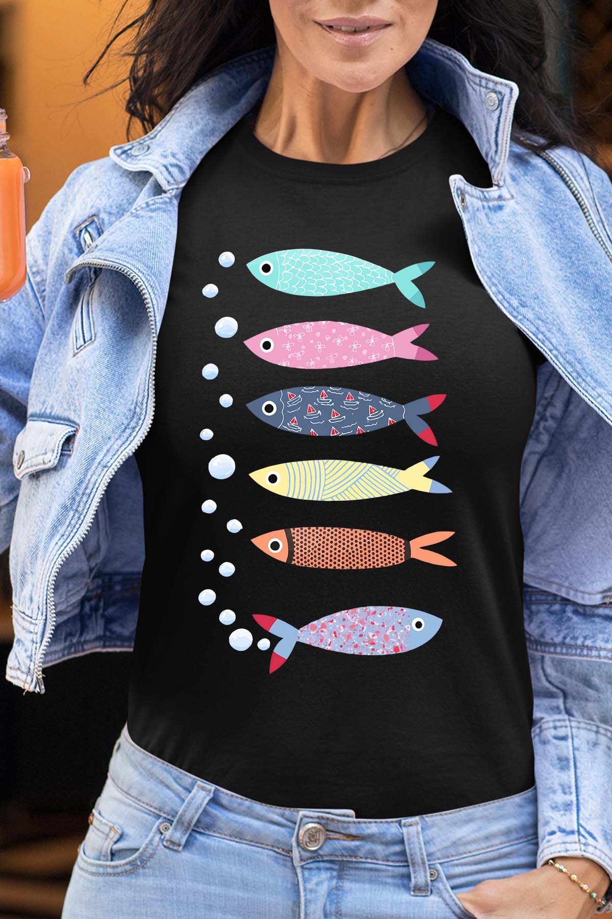 T-shirt Femme| Multi Poisson