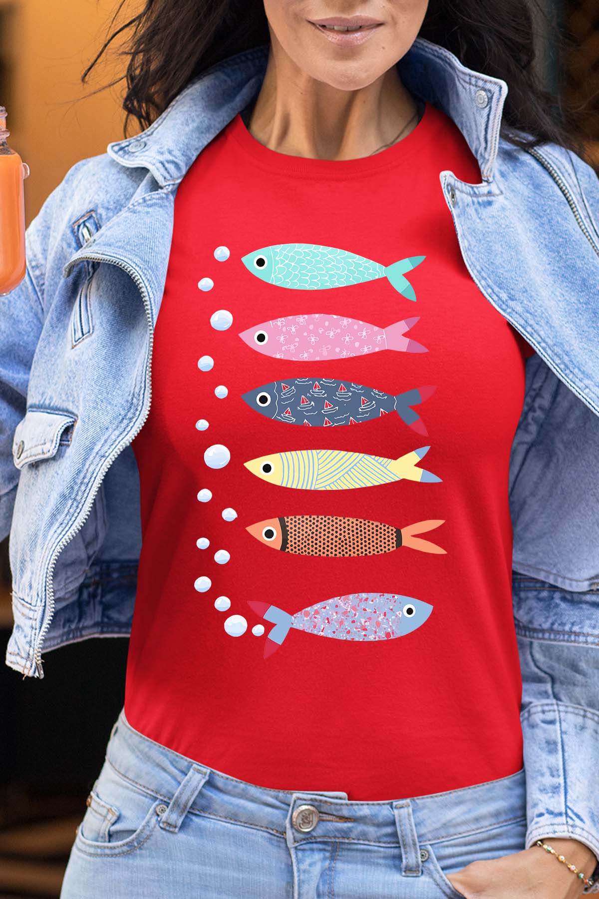 T-shirt Femme| Multi Poisson