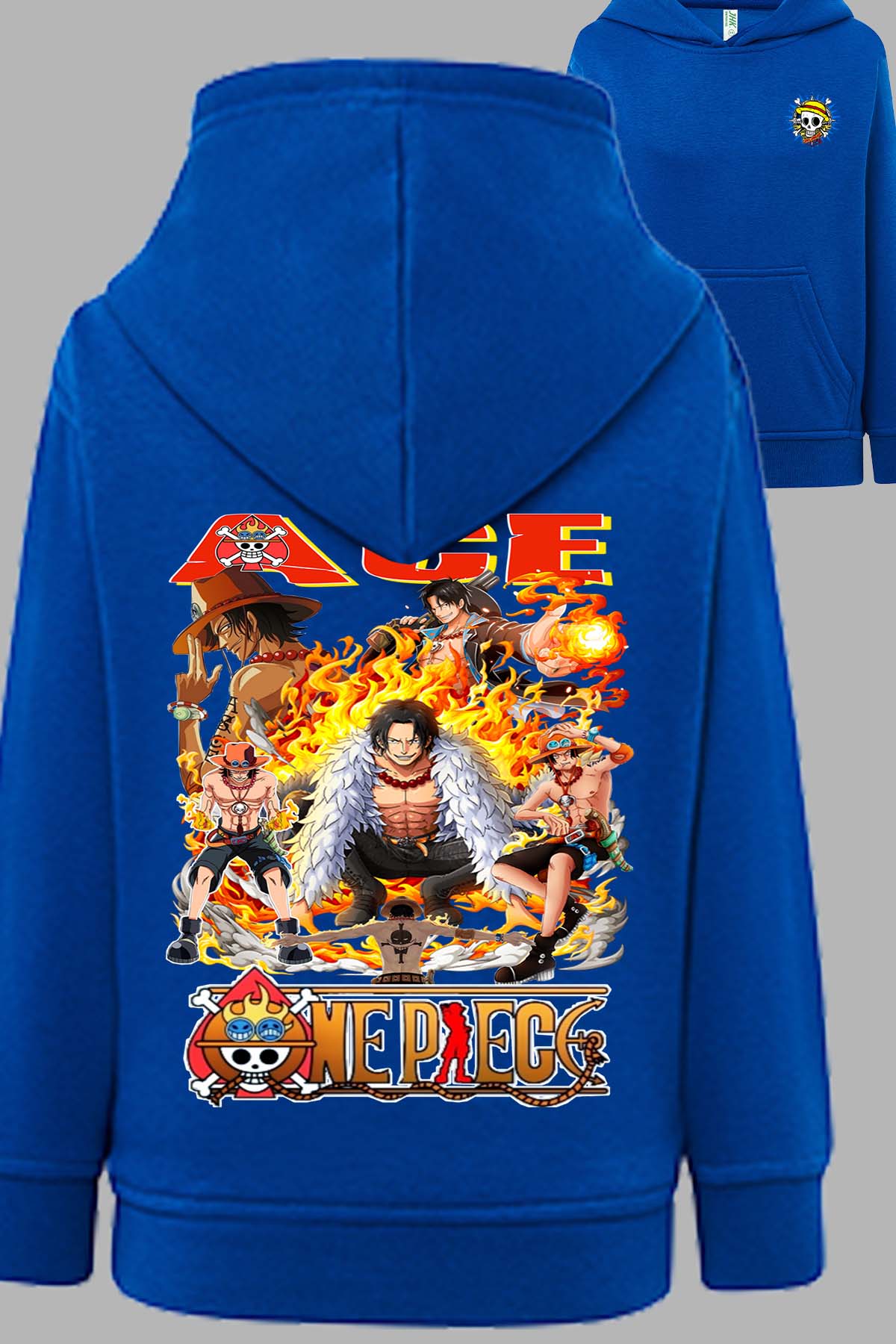 COULEUR:Bleu Roi|Sweat Capuche Homme | Multi Ace 01 Bleu Roi