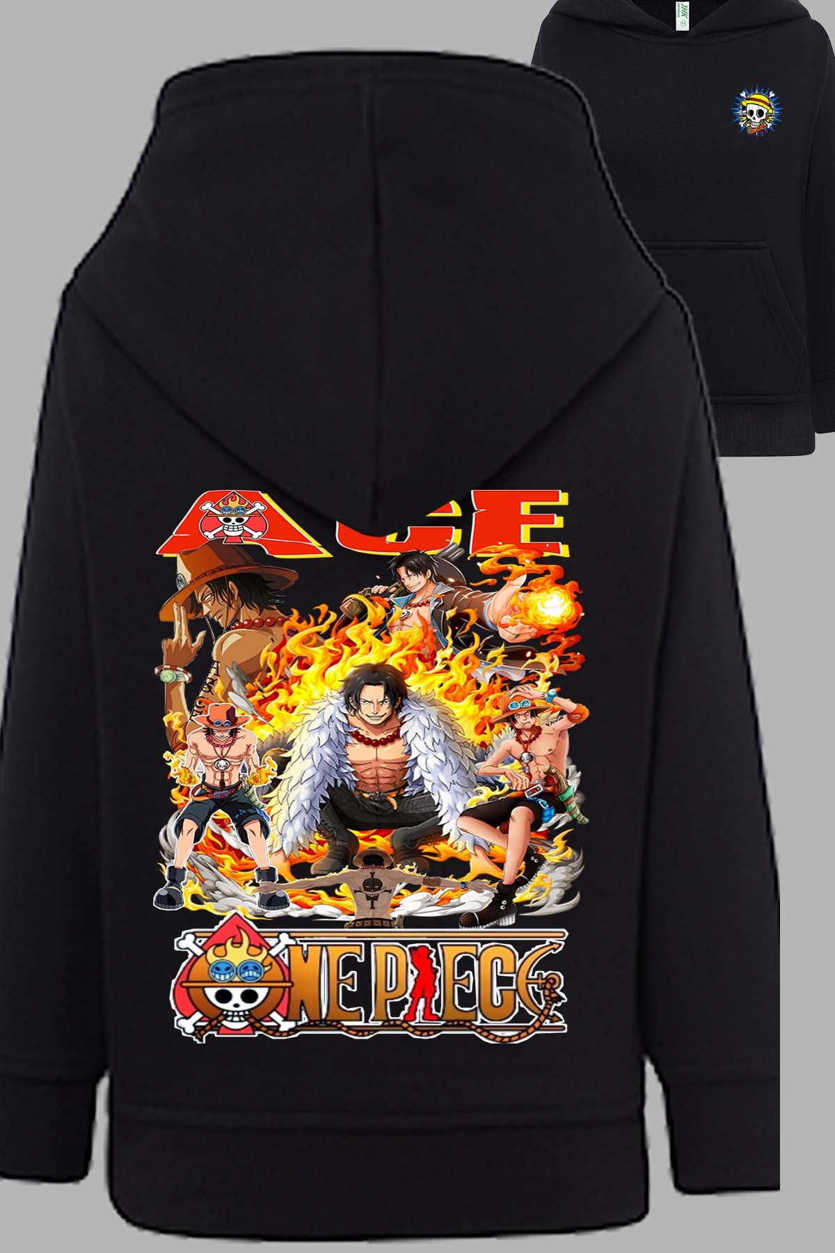 COULEUR:Noir|Sweat Capuche Homme | Multi Ace 01 Noir