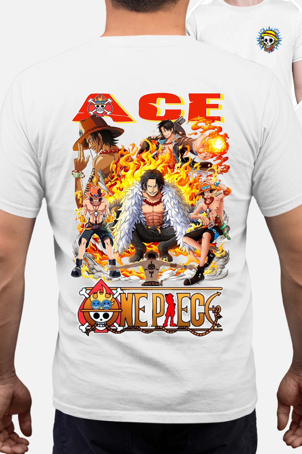 COULEUR:Blanc|T-shirt Homme | Multi Ace 01 Blanc