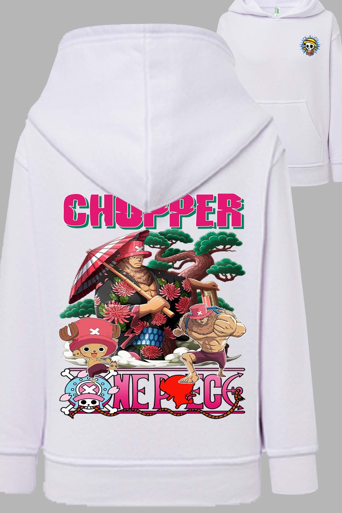 COULEUR:Blanc|Sweat Capuche Homme | Multi Chopper 01 Blanc