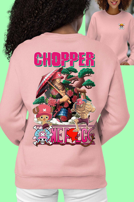 COULEUR:Rose|Sweat Col Rond Femme | Multi Chopper 01 Rose
